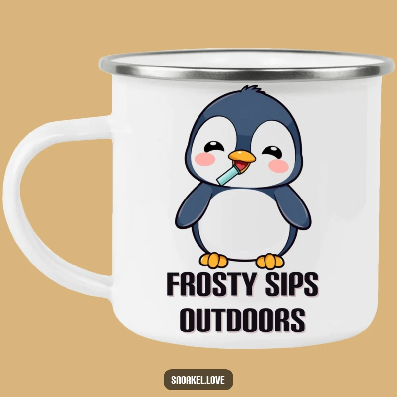 Funny Penguin Drinking Camping Mug - Durable Snorkel Adventure Cup