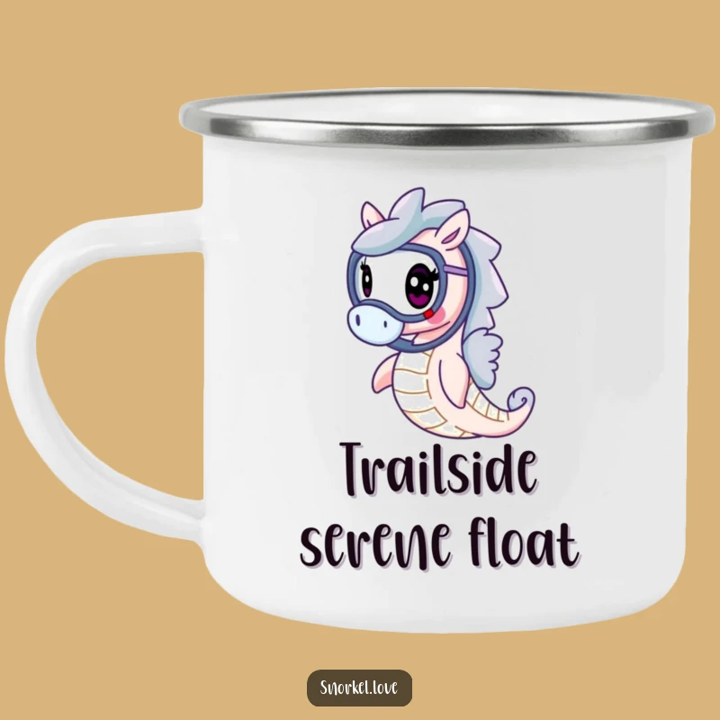Funny Cheerful Seahorse Camping Mug - Durable Snorkel Adventure Cup