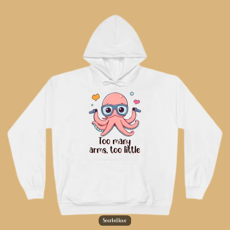 Funny Octopus Juggling Hoodie - Cozy Multi-Tasker Ocean Sweatshirt