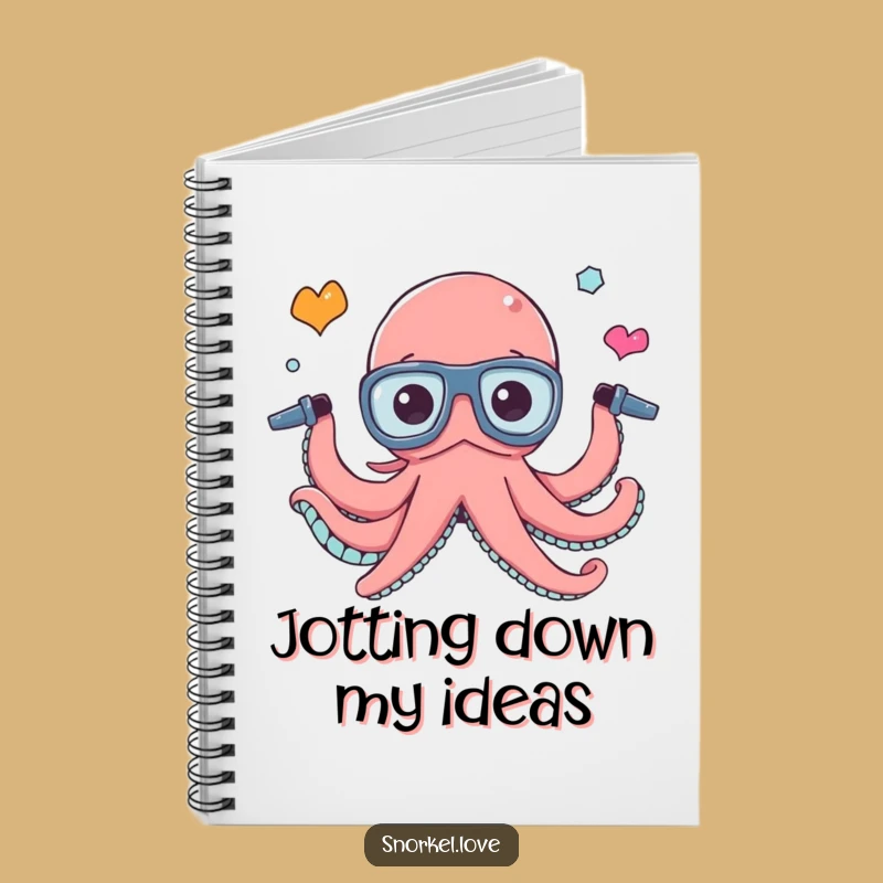 Funny Octopus Juggling Notebook - Busy Snorkel Journal for Ideas